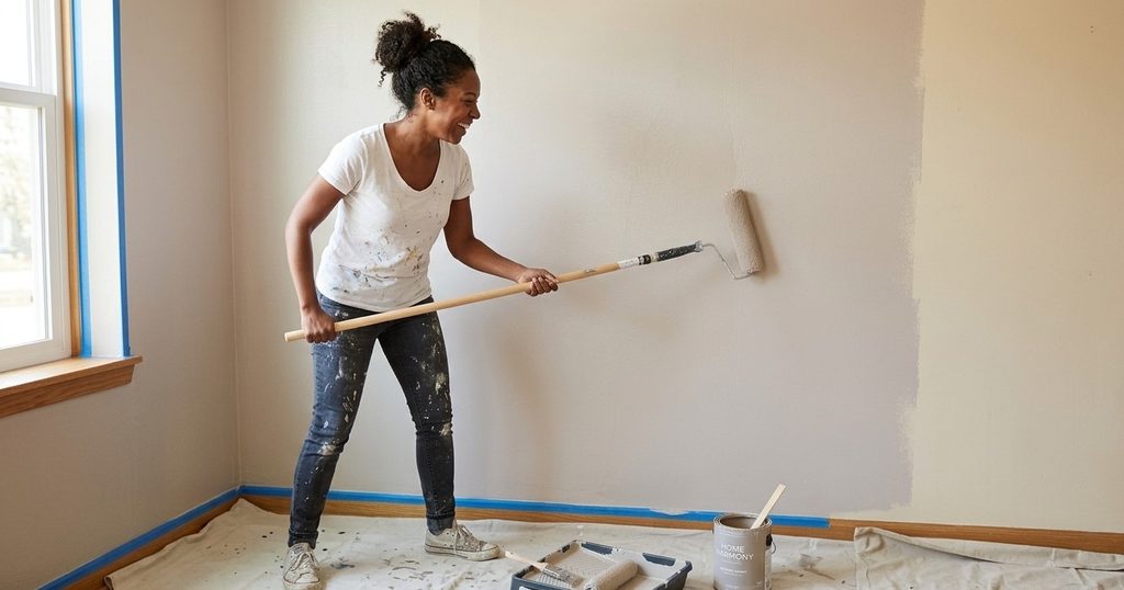 Fresh paint and small repairs before selling a home